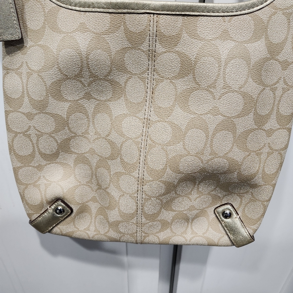 Coach Vintage Shoulder Bag, and wallet Signature, Beige, M1073-F15704 - Picture 12 of 16